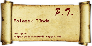Polasek Tünde névjegykártya